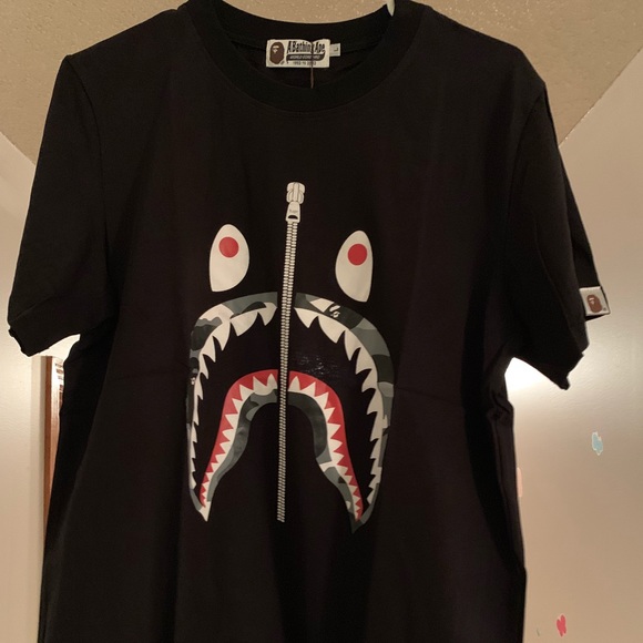 bape shark t shirt camo